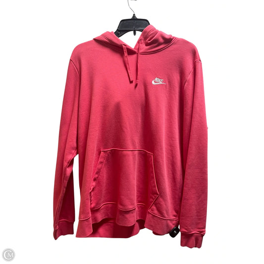 Athletic Sweatshirt Hoodie By Nike Apparel In Pink, Size: Xl