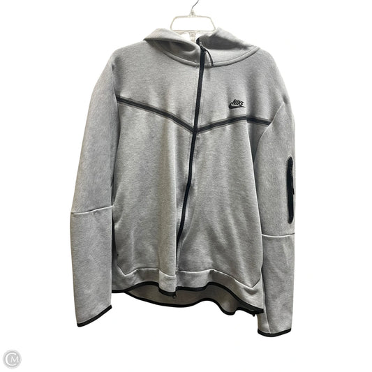 Athletic Jacket By Nike Apparel In Grey, Size: Xxl