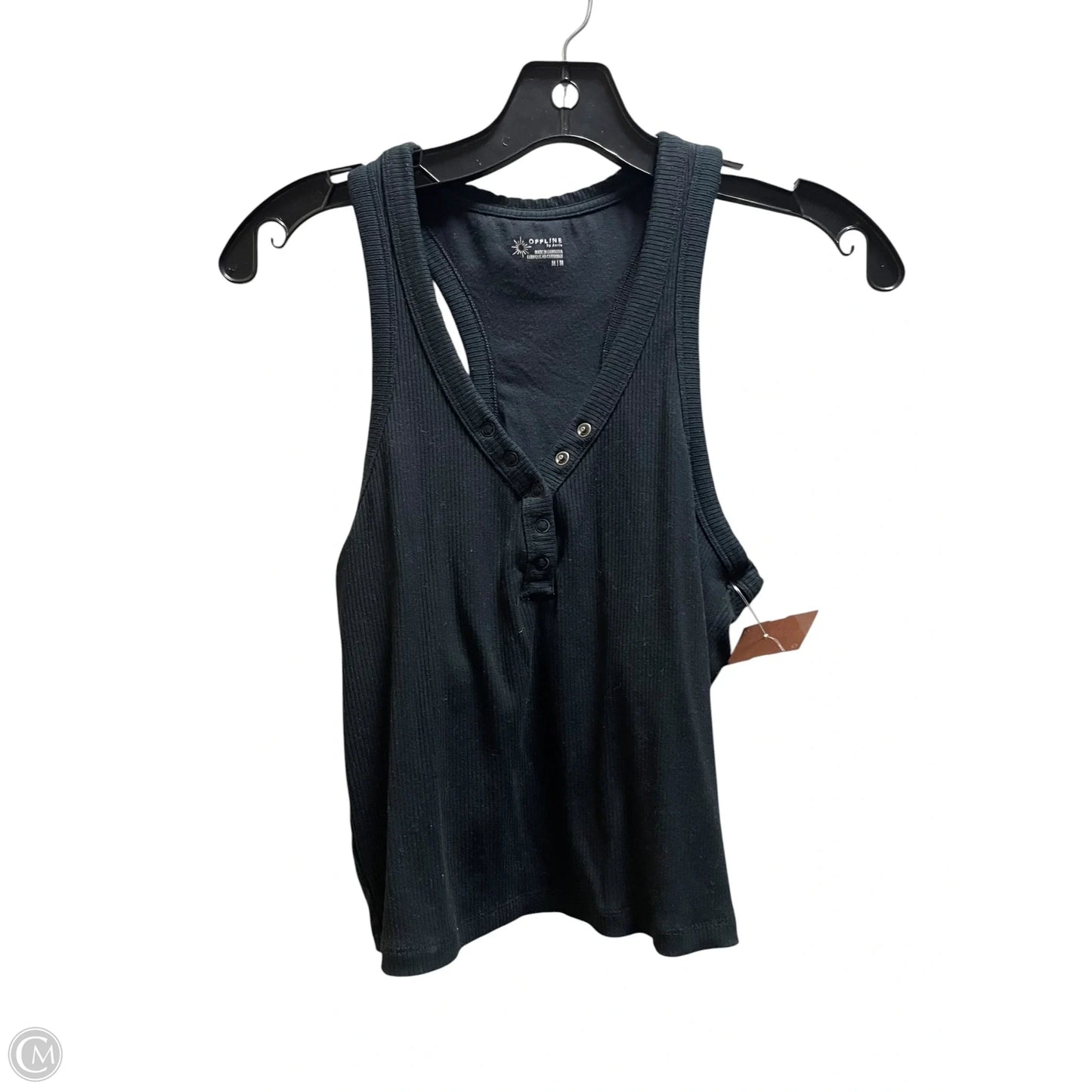 Top Sleeveless By Offline In Black, Size: M
