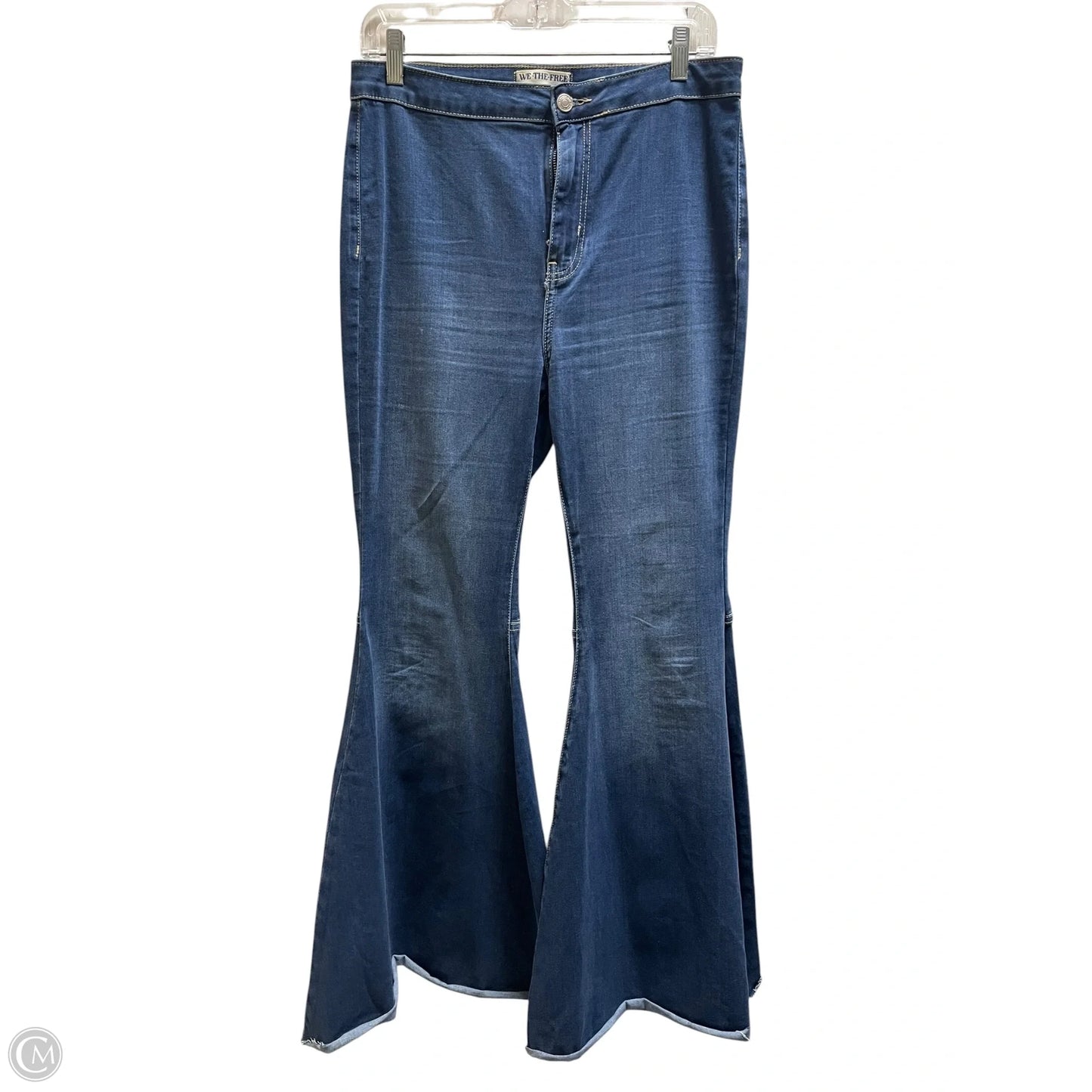 Jeans Flared By Free People In Blue Denim, Size: 10