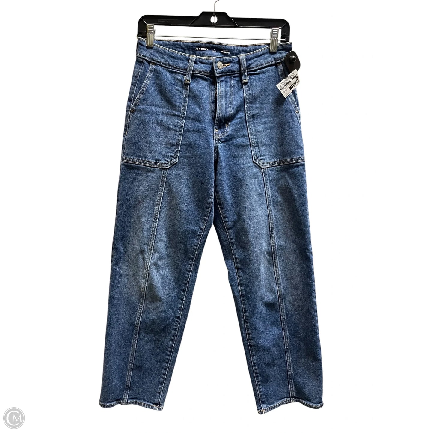 Jeans Straight By Old Navy In Blue Denim, Size: 4p