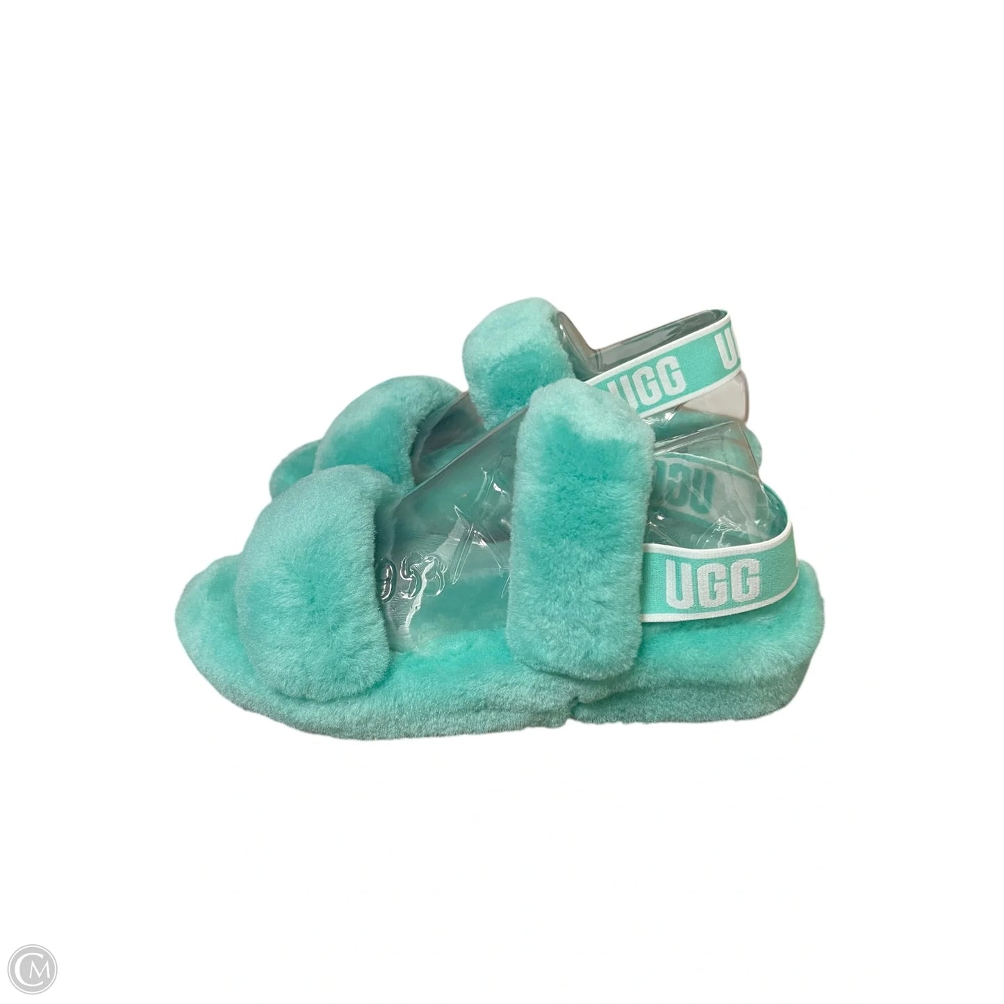 Slippers Designer By Ugg In Green, Size: 8