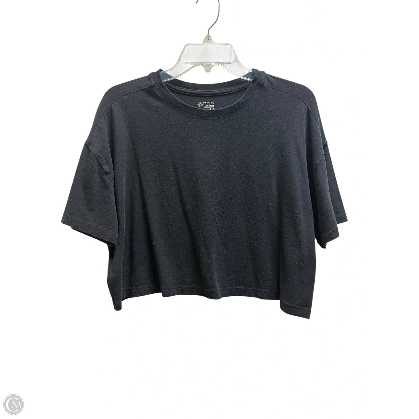 Top Short Sleeve By Offline In Black, Size: M