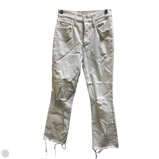 Jeans Straight By Mother In White, Size: 4