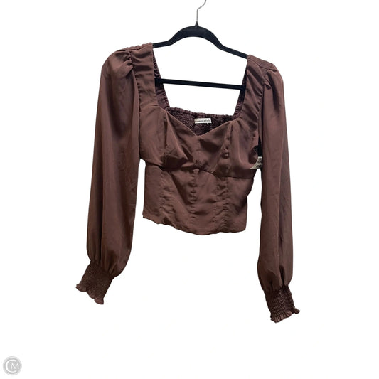 Top Long Sleeve Basic By Abercrombie And Fitch In Brown, Size: S