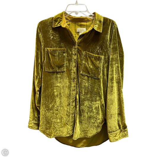 Top Long Sleeve By Maeve In Green, Size: 4