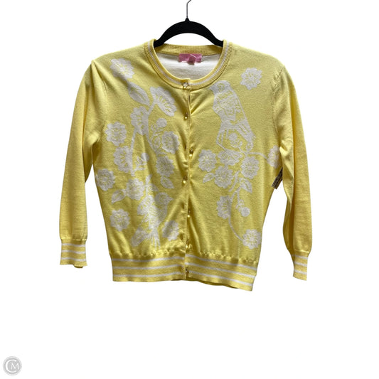 Sweater Cardigan Designer By Lilly Pulitzer In Yellow, Size: S
