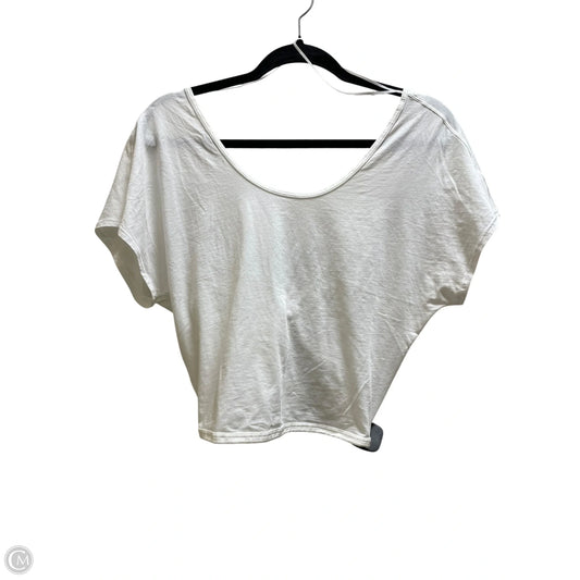 Athletic Top Short Sleeve By Lululemon In White, Size: 6