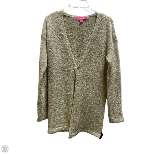 Sweater Cardigan Designer By Lilly Pulitzer In Gold, Size: S