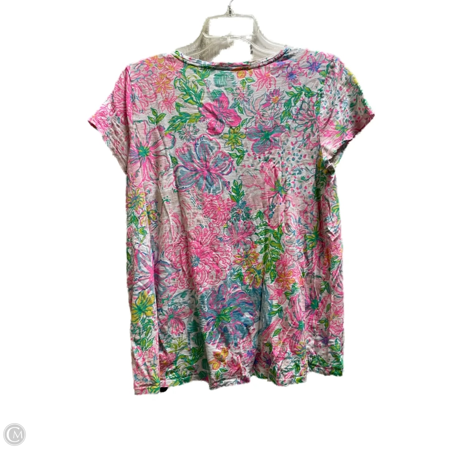 Top Short Sleeve Designer By Lilly Pulitzer In Pink, Size: M