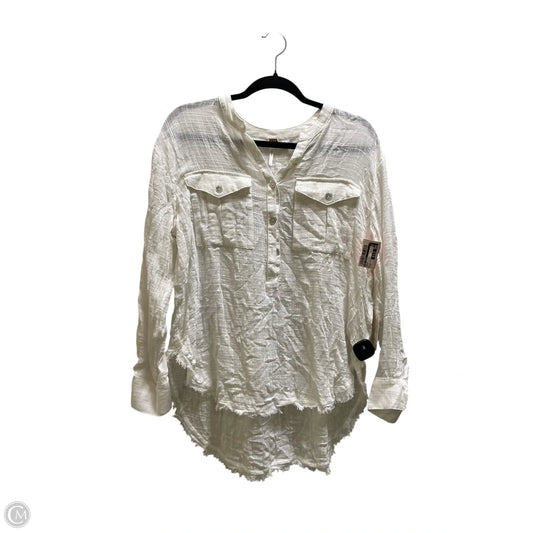 Top Long Sleeve By Free People In Cream, Size: S