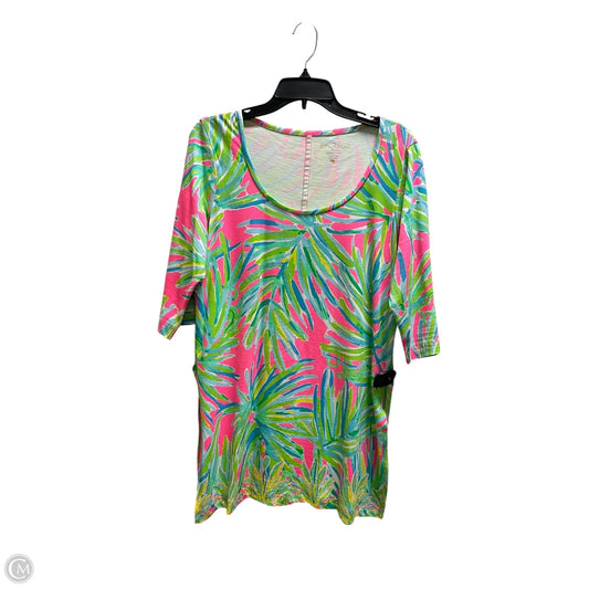 Top Long Sleeve Designer By Lilly Pulitzer In Green, Size: L