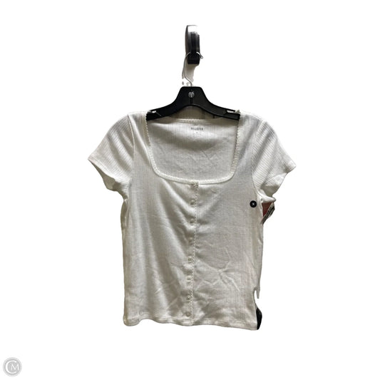 Top Short Sleeve By Hollister In White, Size: M
