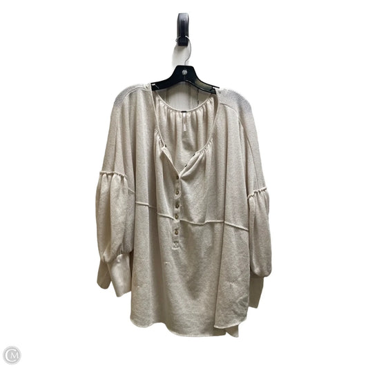 Top Long Sleeve By Free People In Tan, Size: L