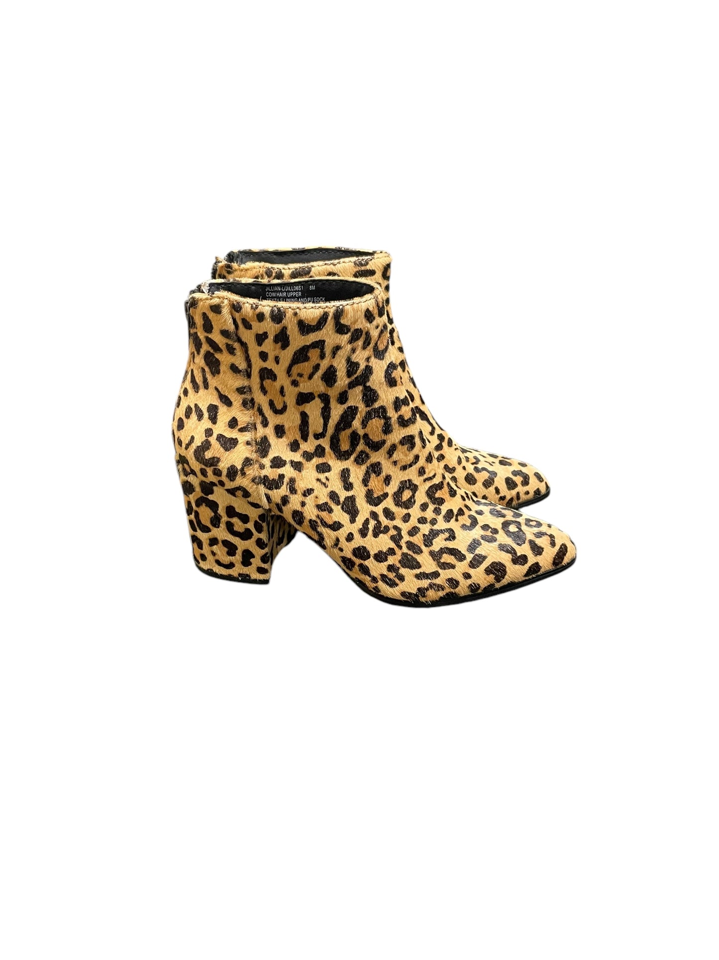 Boots Ankle Heels By Steve Madden In Animal Print, Size: 8