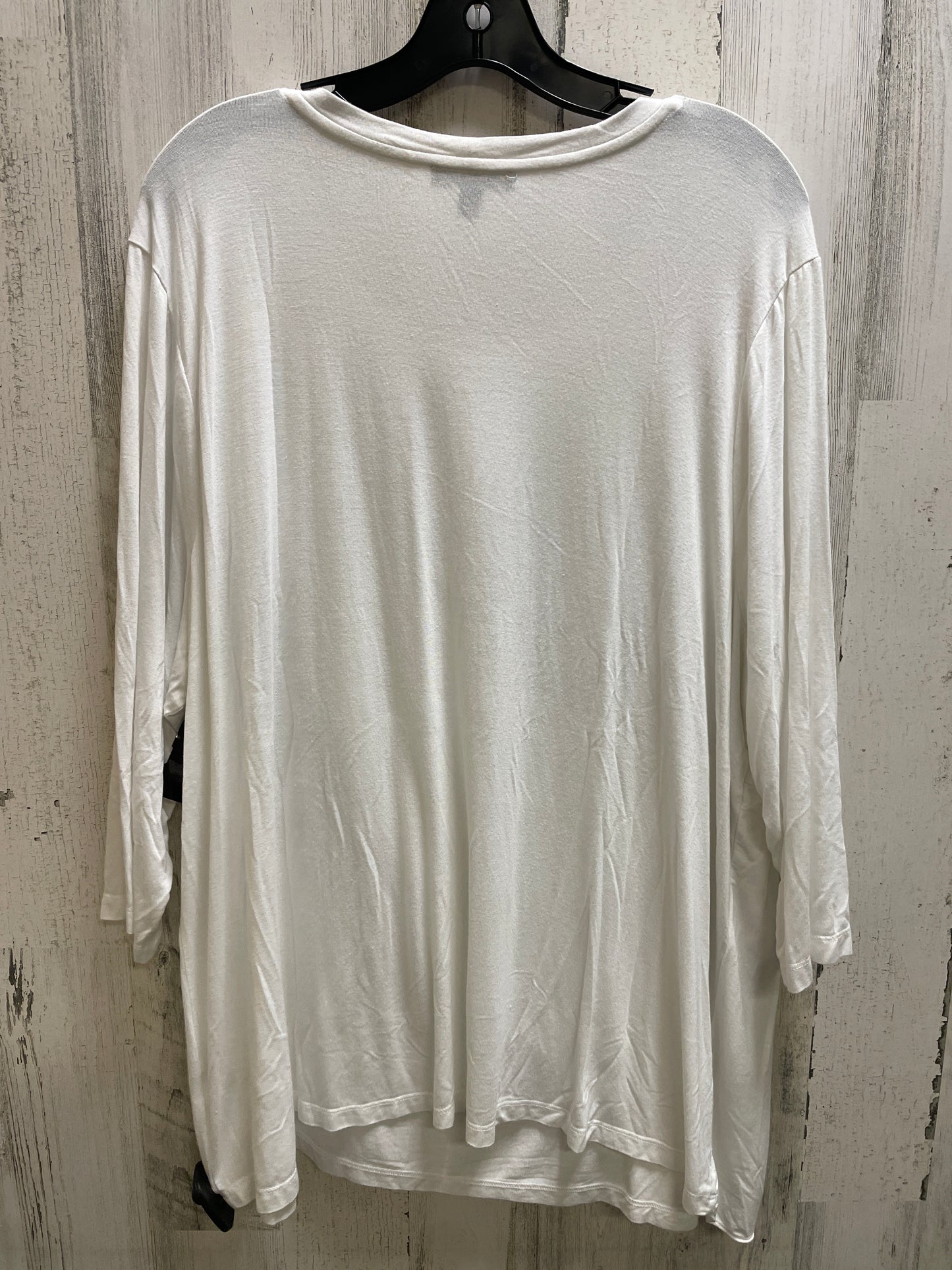 Top Short Sleeve By Lane Bryant In White, Size: 3x