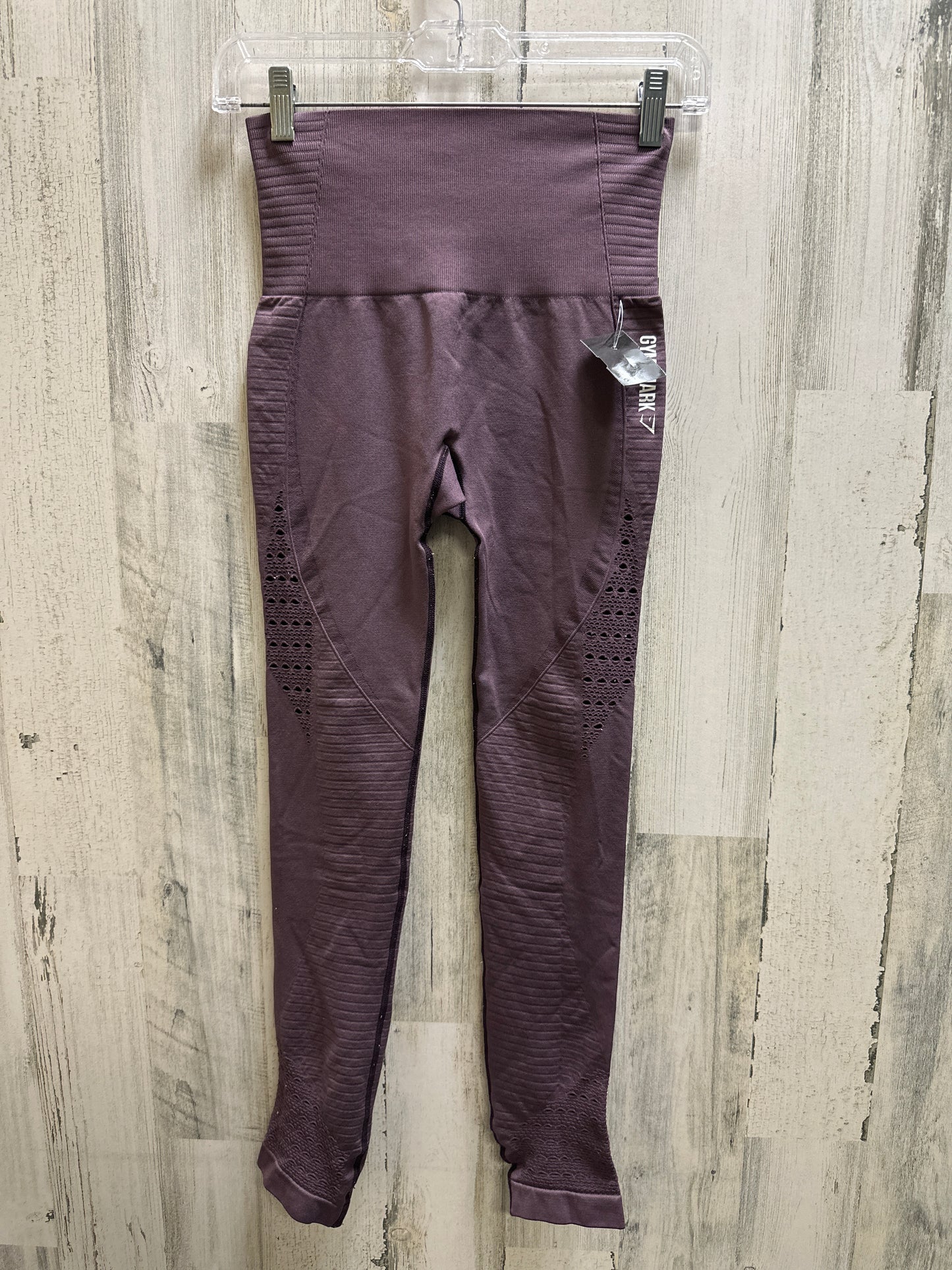 Purple Athletic Leggings Gym Shark, Size S