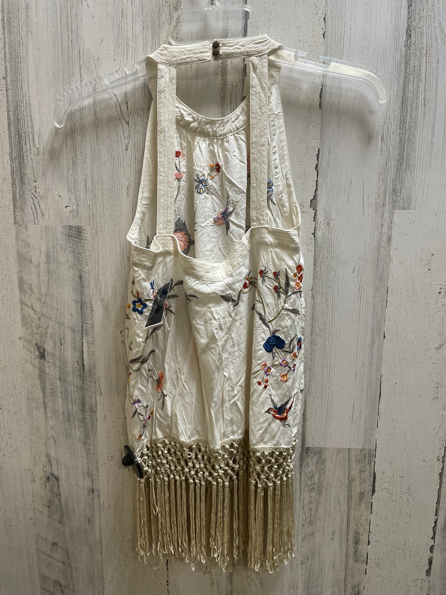 Top Sleeveless By Anthropologie In White, Size: M