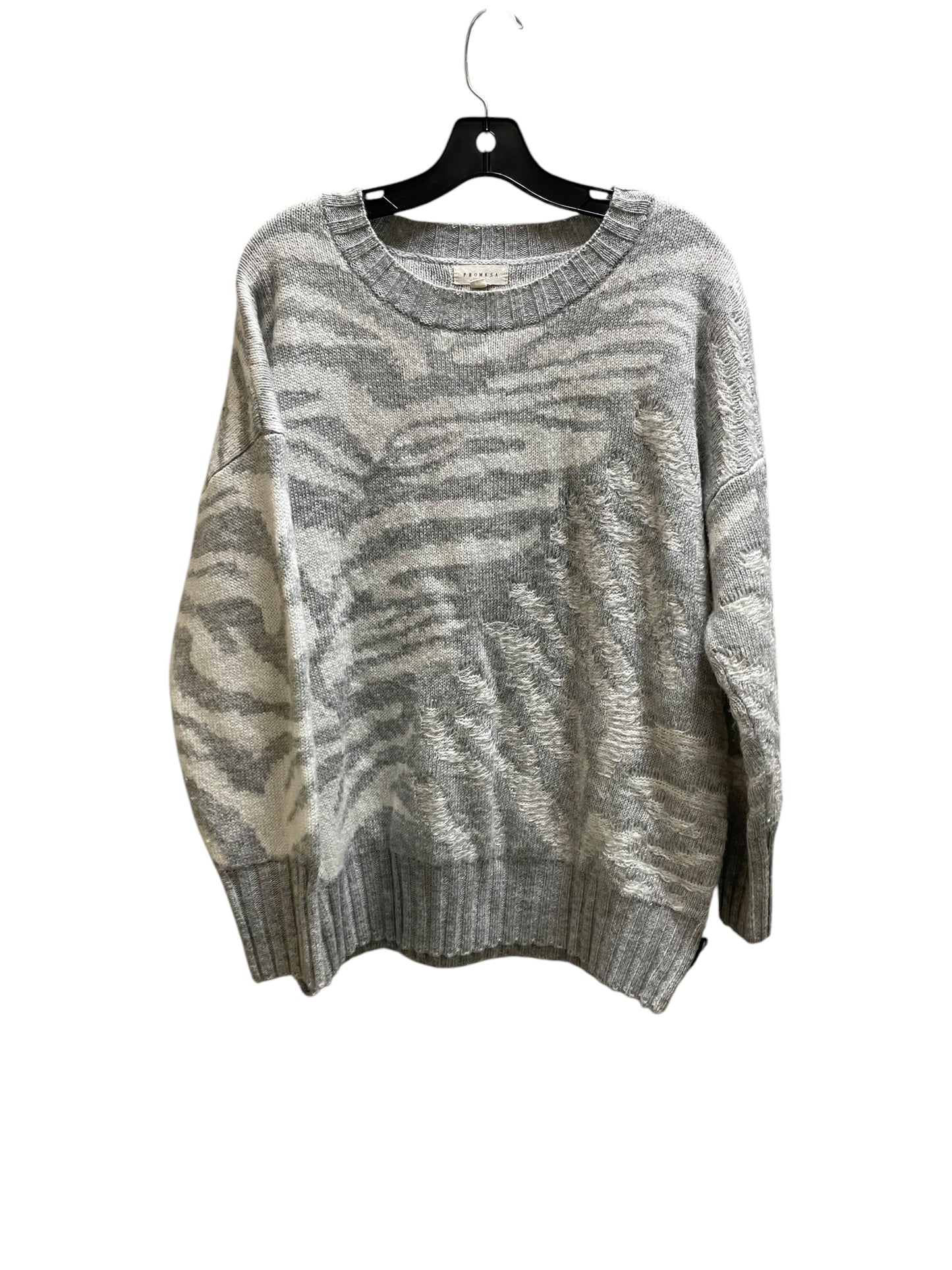 Sweater By Promesa In Grey, Size: L