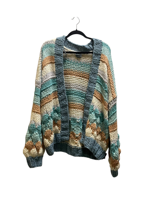 Sweater Cardigan By Clothes Mentor In Multi-colored, Size: 1x