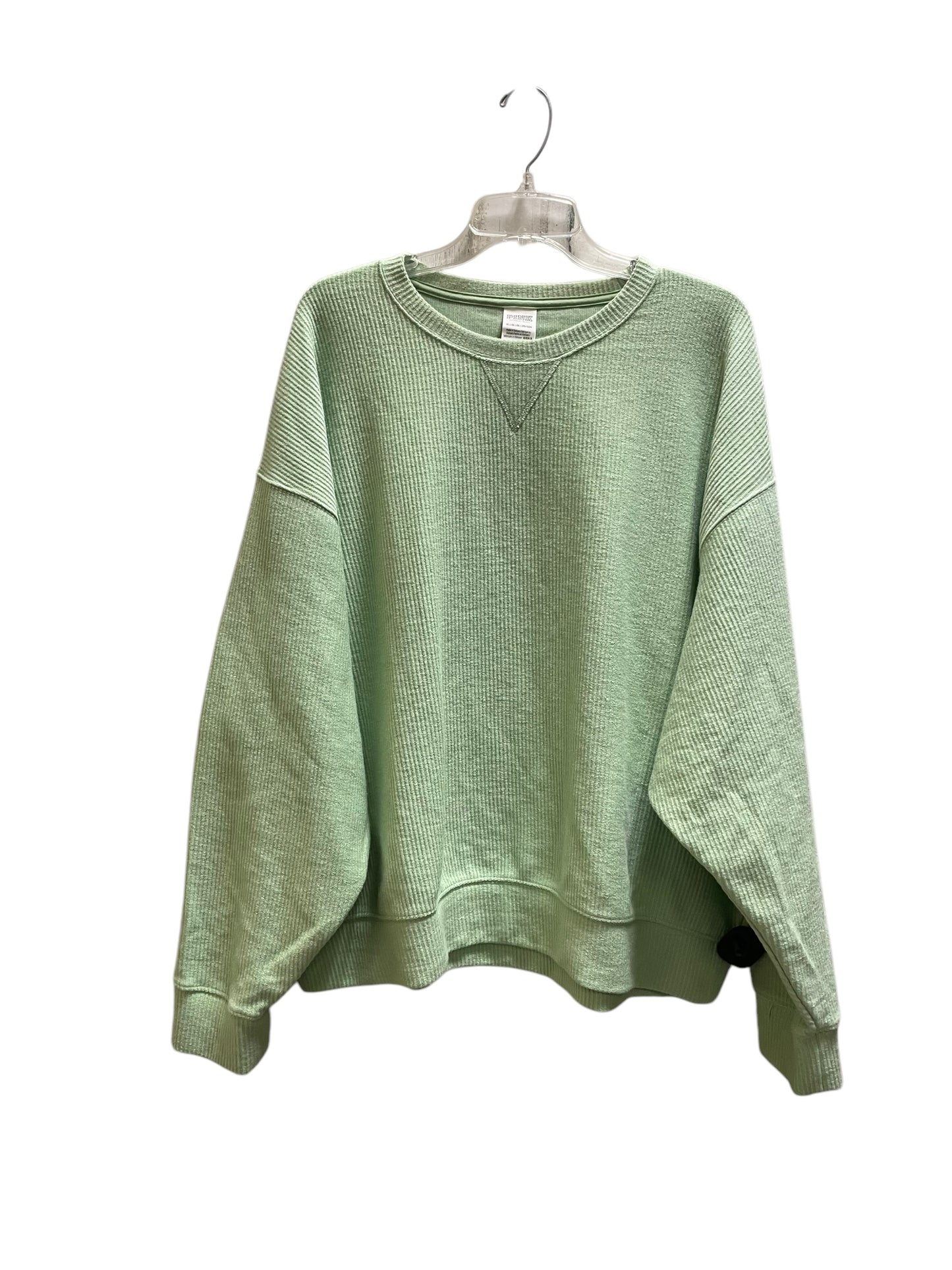 Top Long Sleeve By Pink In Green, Size: Xl