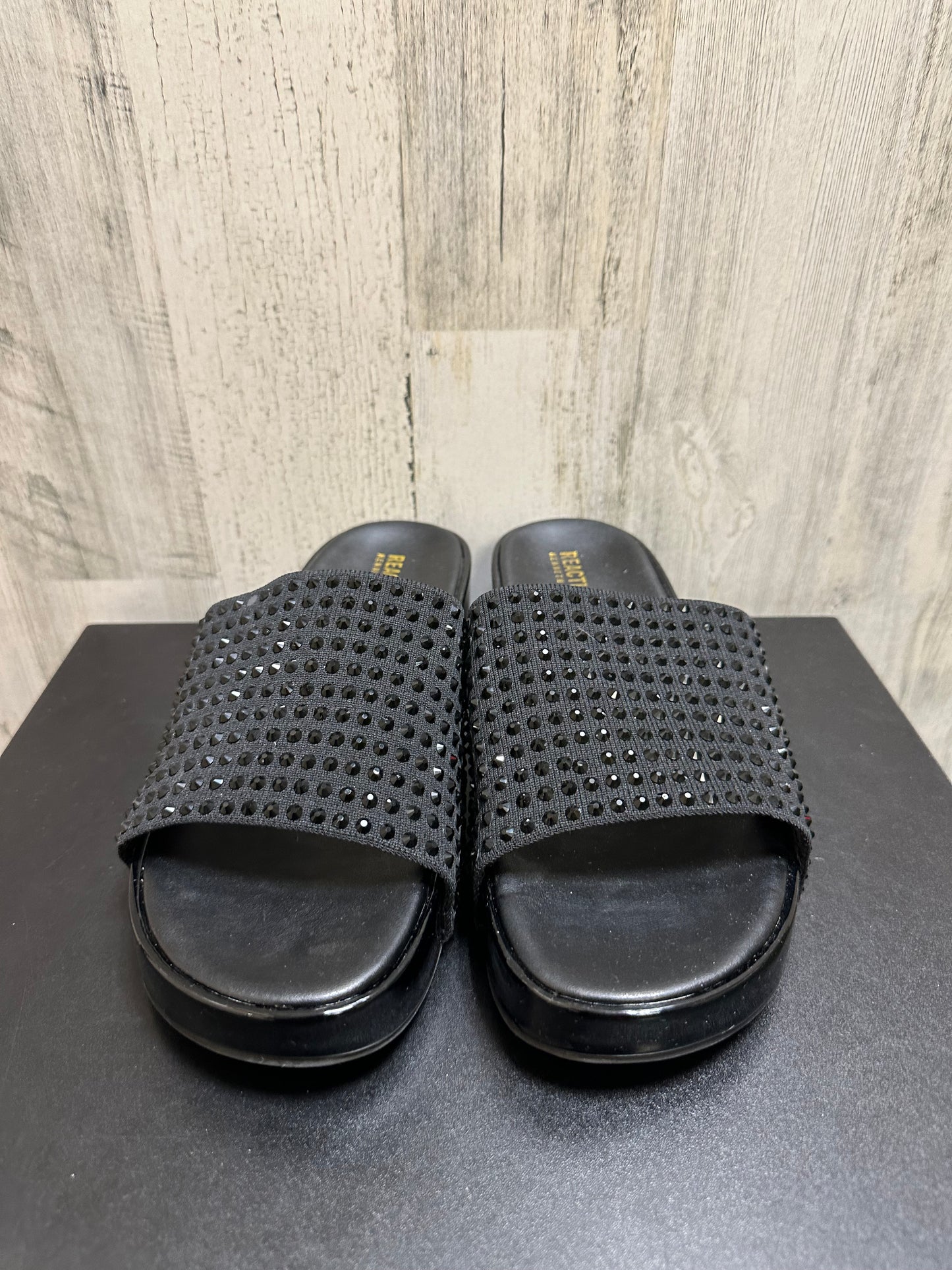 Black Sandals Heels Platform Kenneth Cole, Size 10