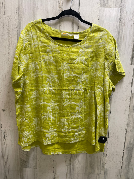 Green Top Short Sleeve C And C, Size 1x