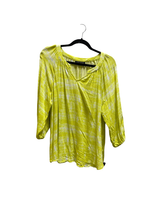 Top 3/4 Sleeve By Lane Bryant In Yellow, Size: 1x