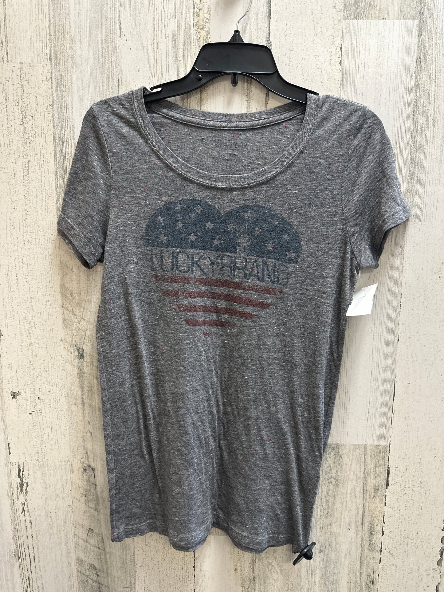 Grey Top Short Sleeve Lucky Brand, Size S