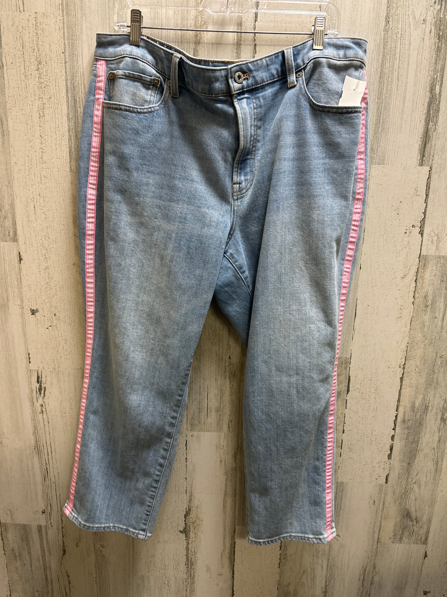 Blue & Pink Jeans Cropped Talbots, Size 18