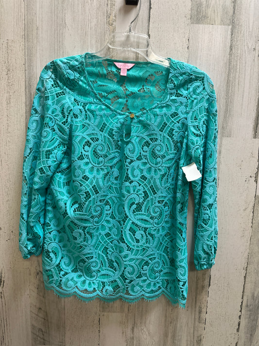 Green Top Short Sleeve Lilly Pulitzer, Size Xs