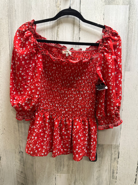 Red Top Short Sleeve Max Studio, Size Xs