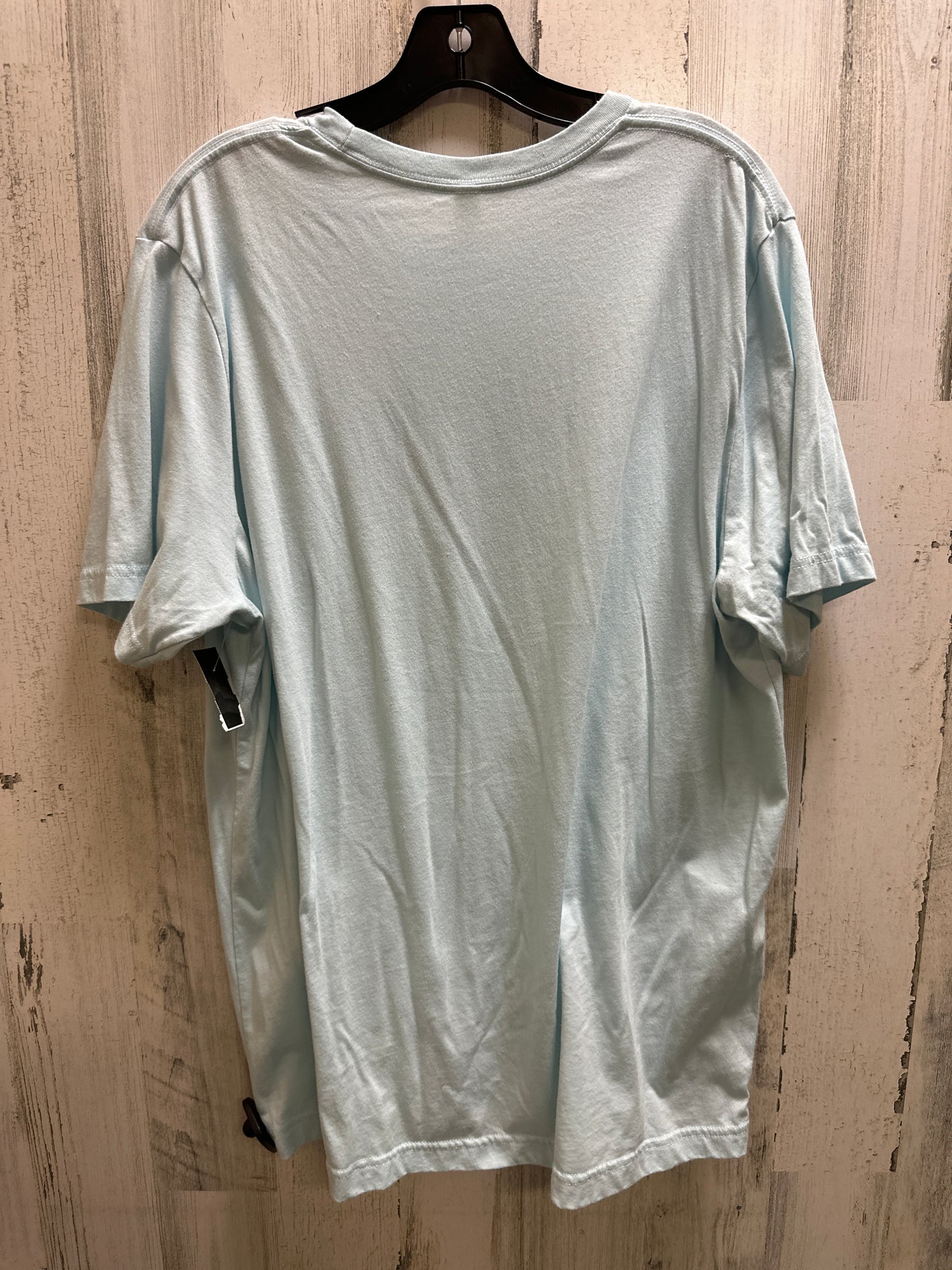 Blue Top Short Sleeve Clothes Mentor, Size Xl