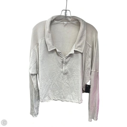 Top Long Sleeve By Daily Practice By Anthropologie In Cream, Size: L