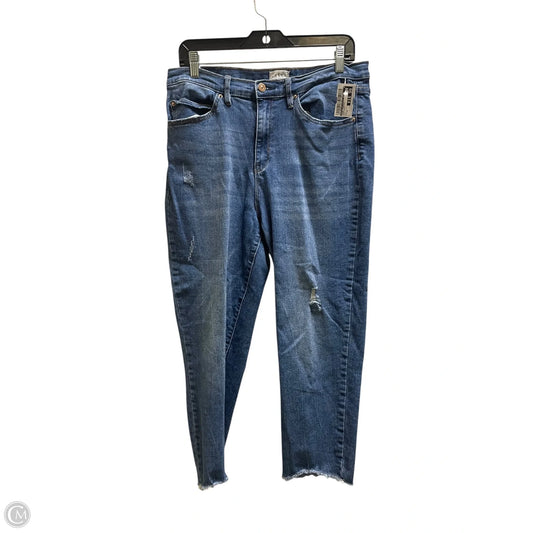 Jeans Straight By Nicole By Nicole Miller In Blue Denim, Size: 14