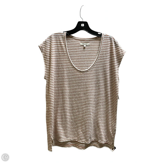Top Short Sleeve By Madewell In Striped Pattern, Size: S