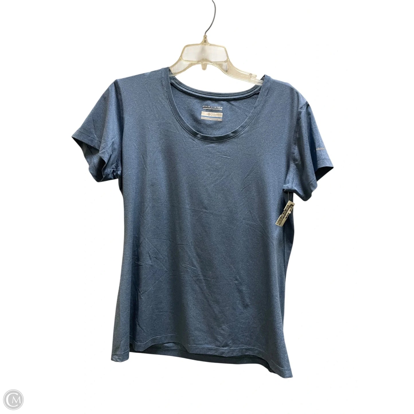 Athletic Top Short Sleeve By Columbia In Blue, Size: L