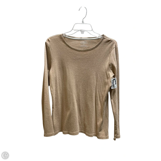 Top Long Sleeve By Talbots In Brown, Size: L