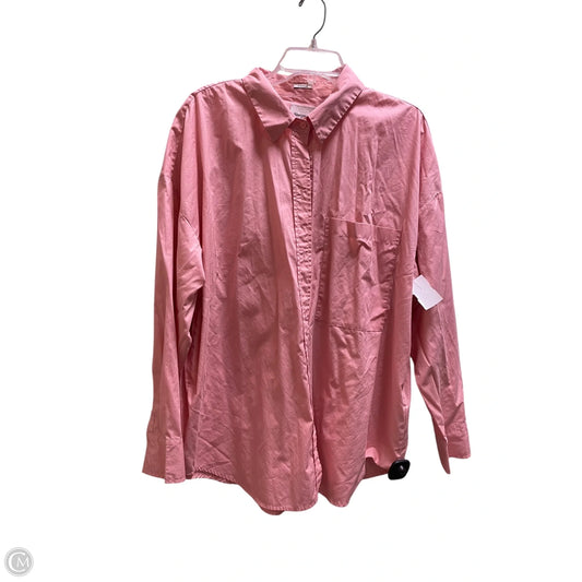 Top Long Sleeve By Abercrombie And Fitch In Pink, Size: Xl