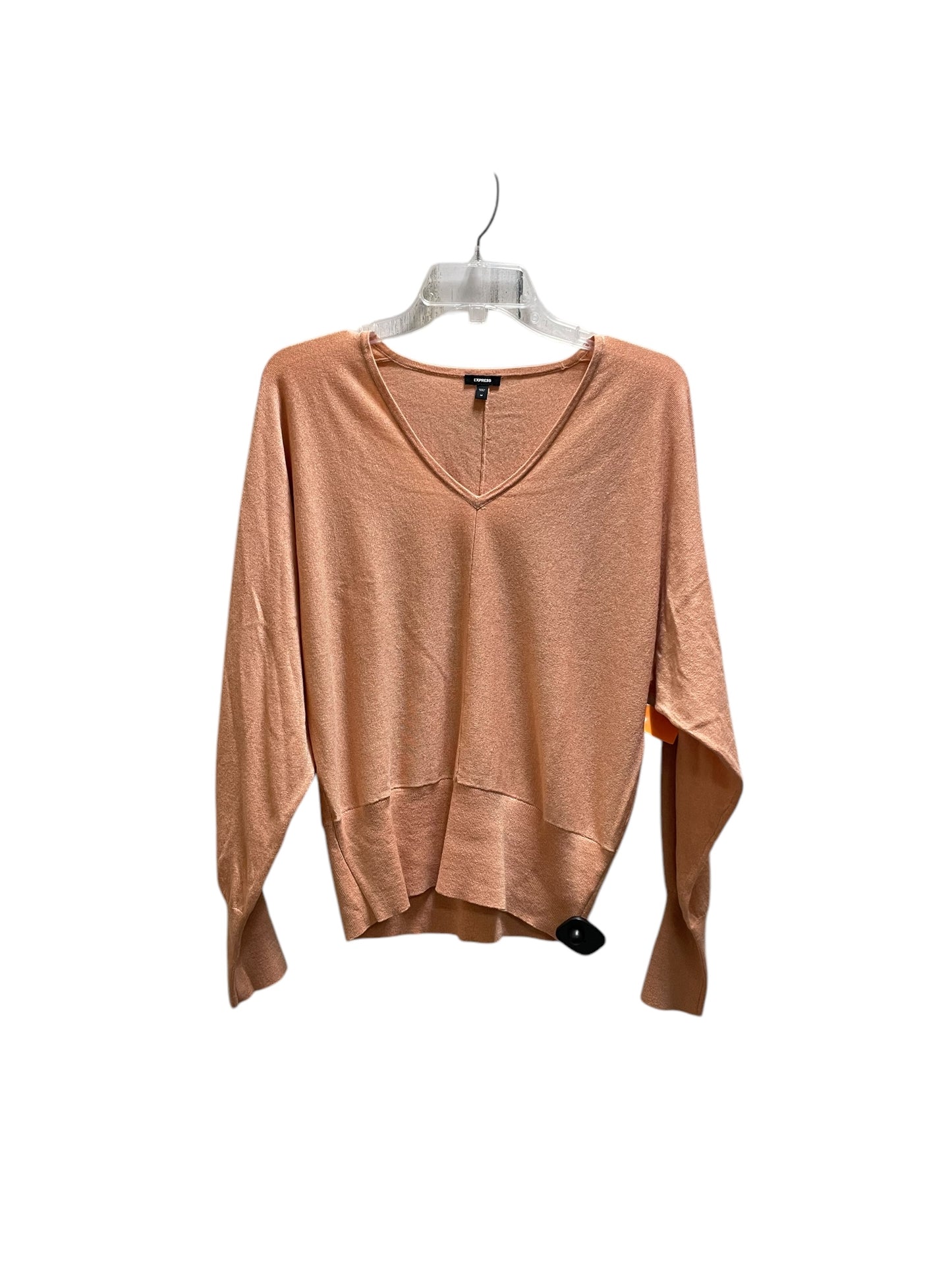 Top Long Sleeve By Express In Orange, Size: M