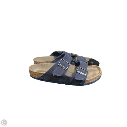 Sandals Flats By Birkenstock In Navy, Size: 11