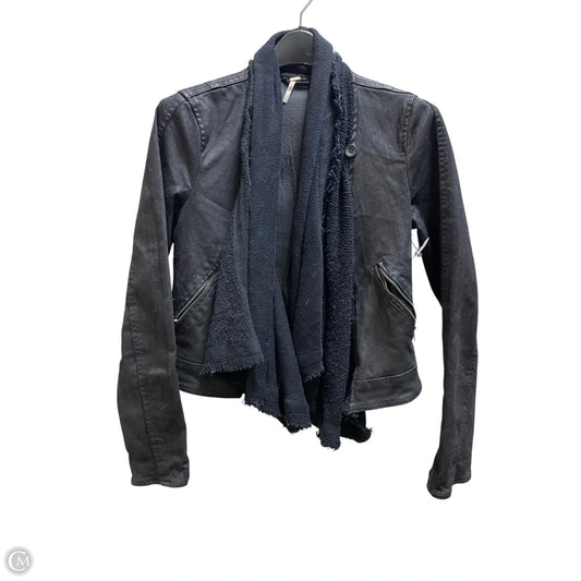 Jacket Denim By Free People In Black, Size: S