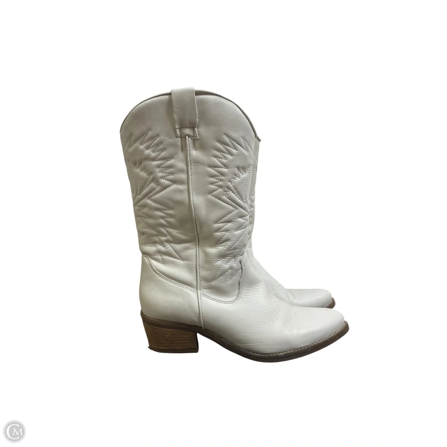 Boots Western By Steve Madden In Cream, Size: 11