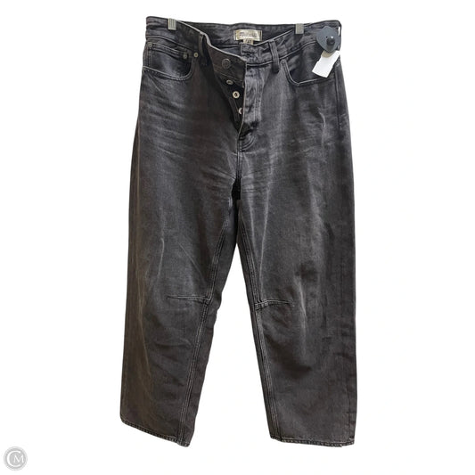 Jeans Flared By Madewell In Black Denim, Size: 8