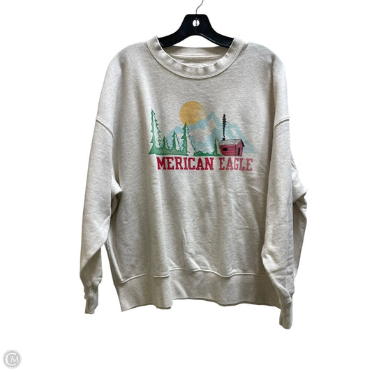 Sweatshirt Collar By American Eagle In Cream, Size: Xl