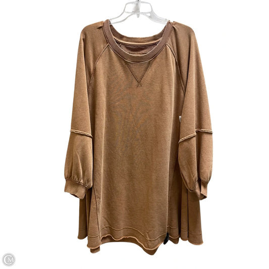 Sweatshirt Collar By American Eagle In Brown, Size: L