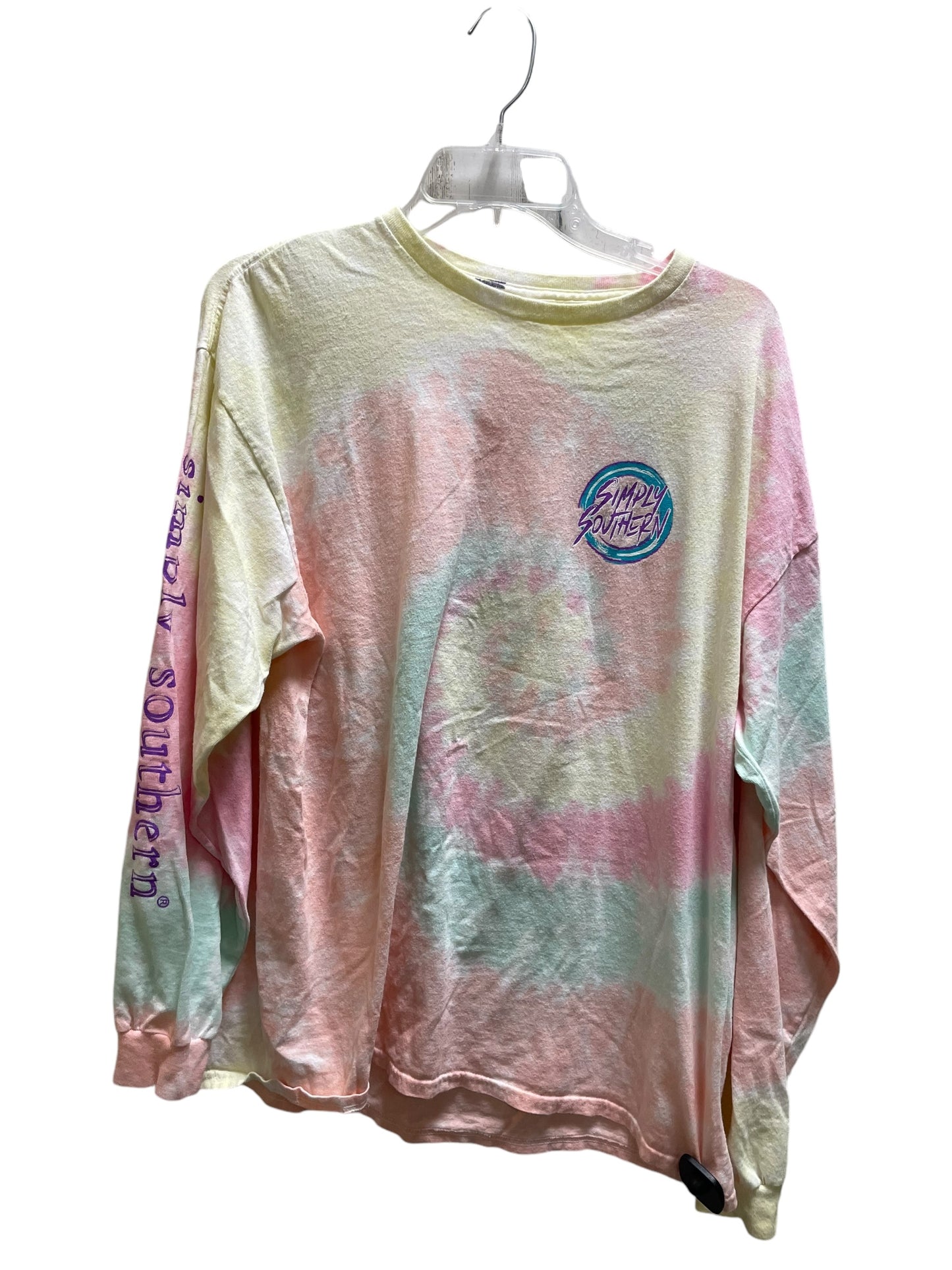 Top Long Sleeve By Simply Southern In Multi-colored, Size: Xl