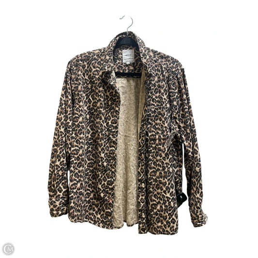 Top Long Sleeve By Aerie In Animal Print, Size: S