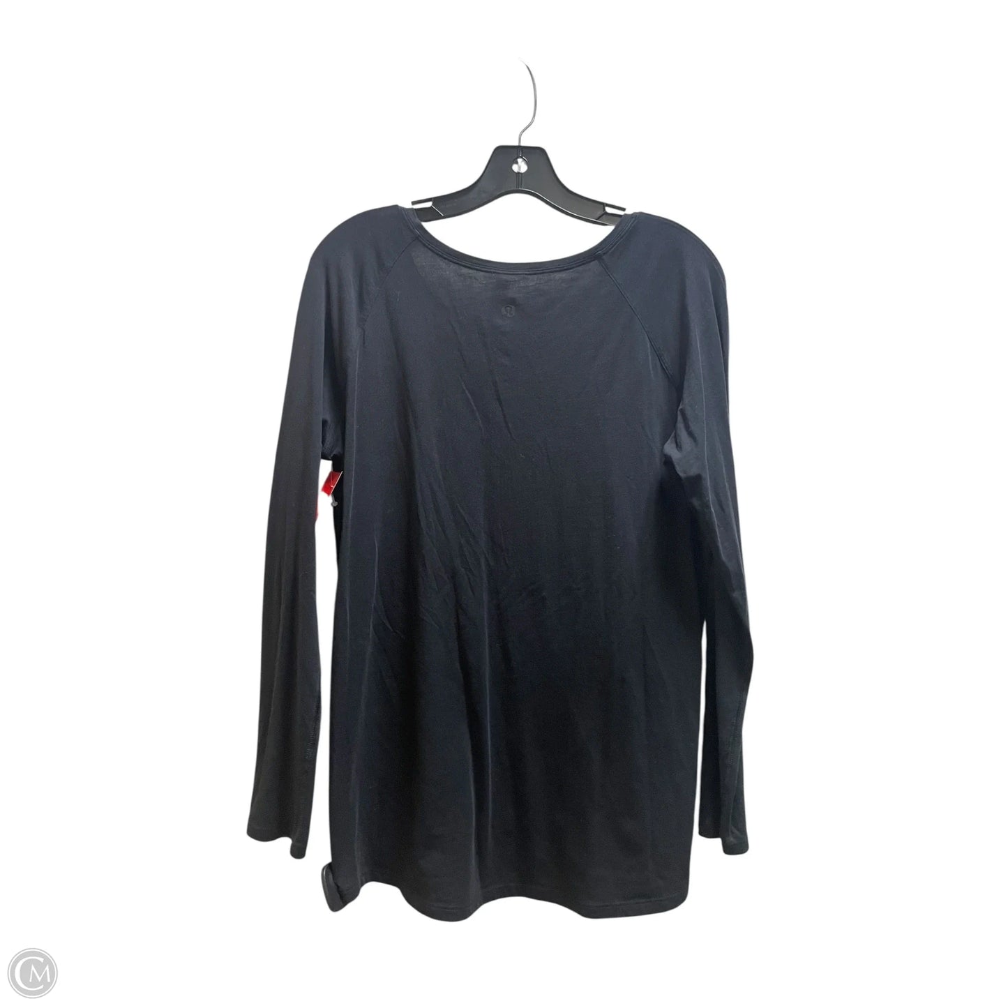 Athletic Top Long Sleeve Collar By Lululemon In Black, Size: 8