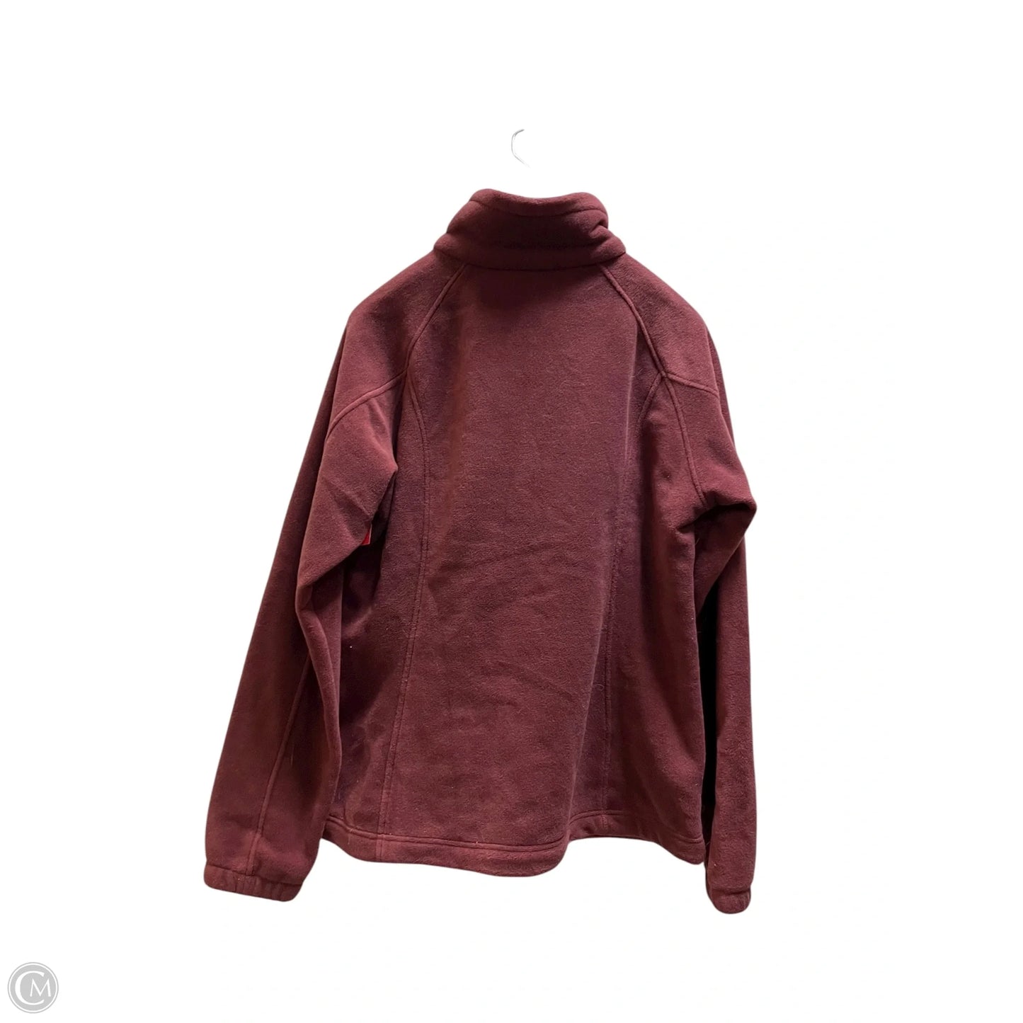 Jacket Fleece By Columbia In Maroon, Size: L